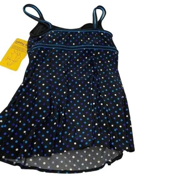 Robby Len Womens Candy Dot Empire Princess Swim Dress Size 12 - Picture 5 of 9